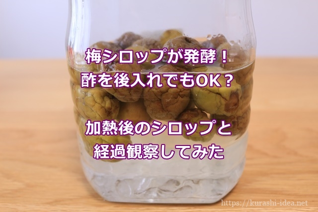 梅シロップが発酵 酢を後入れでもok 加熱後のシロップと経過観察してみた 梅シロップが発酵 酢を後入れでもok 加熱後のシロップと経過観察してみた